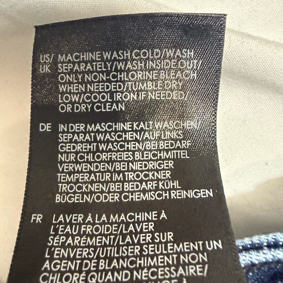 Liverpool Jeans Crop Lace Up Ankles Raw Hem Metal Grommets Skinny Blue Size 12 - Picture 10 of 12